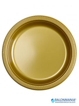 Plastični tanjiri Gold 22.8 cm