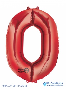 Balon 0 rdeč številka