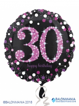 Balon 30 rojstni dan roza