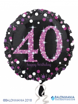 Balon 40 rojstni dan roza