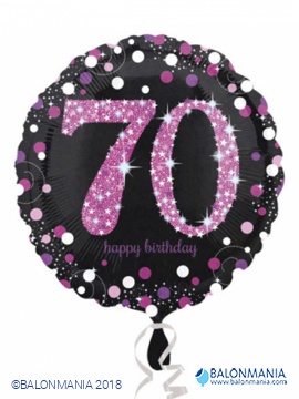 Balon 70 rojstni dan roza