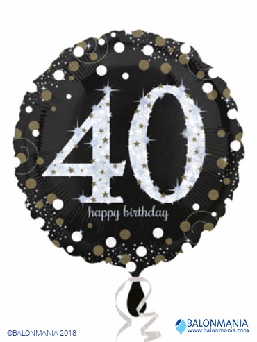Balon 40 rojstni dan srebrni mali