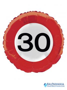 Balon 30 prometni znak 