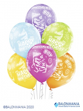 Dinozaver rojstnodnevni fantek baloni 6 kom