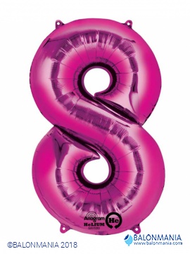 Balon 8 roza številka