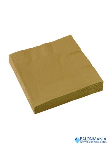 Serviete-prtički zlate papirnate (20 kom)