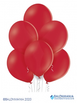 Balon rdeč pastel, lateks (50 kom)